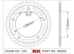 Pignone Rk "5835"" 525, Acciaio 44 Denti"