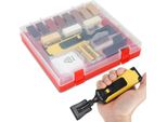 Jiubiaz Kit Di Riparazione Del Legno Kit Di Riparazione Del Laminato Kit Di Riparazione Del Legno Con 11 Colori Diversi Bastoncini Di Cera Dura, Fonditore Di Cera, Spugna Abrasiva Spatola Kit Di Riparazione Per Parquet, Laminato, Mobili In Legno