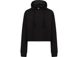 Sf Women SK516 | Felpa Da Donna Donna Cropped Slounge Hoody - Colore: Nero - Taglia: Xl