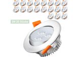 Swanew 20X 3W Led Faretto Da Incasso Faretto Da Soffitto Faretto Da Soffitto 230V 245Lm Bianco Caldo Faretto Da Incasso Luce Da Incasso Plafoniera Da Incasso