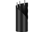 Swanew Set Camino 4 Pezzi Accessori Camino - Design Moderno, Rivestito, Set Camino Di Alta Qualità Composto Da 4 Parti: Scopa, Pala, Attizzatoio, Cavalletto Manici In Acciaio Inox, Nero