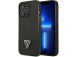Guess Guhcp14Lpsatlk Custodia Rigida Iphone 14 Pro 6.1 Nero/Nero Logo Saffianotriangle