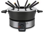 Cloer Fondue 6679 8 Persone 1000Watt Nero/Argento