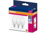 3 X Osram Led Candele 5,5W = 40W E14 Opaco 470Lm 840 Bianco Neutro 4000K