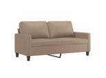 Vidaxl Divano A 2 Posti Cappuccino-Marrone 140 Cm In Pelle Finta