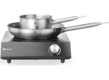 Hendi Set: Piano Cottura A Induzione 3500W + Casseruola + Padella, Nero, 220-240V/3500W, 320X395X(H)95Mm