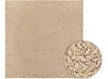 Vidaxl Tappeto Zizur 120X120 Cm Effetto Juta Per Interni Ed Esterni