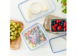 Barattolo Da Frigo Quadrato 0,8 L Clic & Lock, Colore:Trasparente
