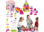 Set Di Costruzioni 90 Pezzi Blocchi Da Costruzione Colori Pastello 6353
