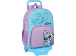 Zaino Scuola Con Ruote Stitch Sweet Blue Purple 33 X 42 X 14 Cm