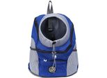 Borsa Trasportino Per Cani, Zaino Per Cani, Borsa Da Viaggio Regolabile A Mani Libere Per Cani Di Piccola E Media Taglia Gatti, Blu, M
