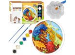 Set Creativo Di Calchi In Gesso Figure Per Dipingere I Dinosauri Colori In Gesso