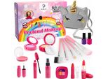Set Trucco Unicorno Per Bambini - Trucco Sicuro Per Piccole Principesse, Borsa Cosmetica + Accessori