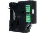 Jetworld Nastro Di Ricambio Dymo Rhino Nero Su Verde 9 Mm X 5,5 M, Vinile (18440)