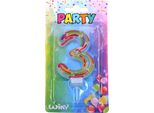 Candela Party Numero 3 Puntini