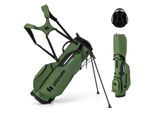 Costway Sacca Da Golf, Sacca Da Golf Con 5 Tasche, 8 Divisori E Copertura Antipioggia, Sacca Da Golf Leggera, Sacca Portamatite Portatile, Verde
