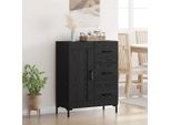 Vidaxl Credenza Look Rovere Nero 69,5 X 34 X 90 Cm Materiale In Legno