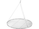Bbq-Toro Griglia In Acciaio Inox Rotonda Ø 90 Cm, Griglia Per Barbecue Con Sospensione A Corda, Griglia Sospesa
