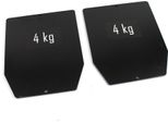 Piastre Intercambiabili In Acciaio Nero 2 X 4 Kg Per Gilet Di Peso