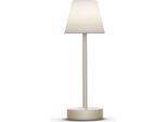 Nuova Lampada Da Tavolo Ricaricabile Garden Lola Slim 30 Ottone