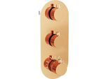 Mexen Kai Rubinetto Termostatico Per Vasca-Doccia A 3 Uscite, Oro Rosa - 77603-60
