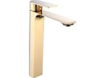 Mexen Alexa Batteria Lavabo Alta, Dorata - 71210-50