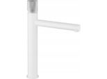 Mexen Elba One Rubinetto Alto Per Lavabo, Bianco/Cromo - 74111-22