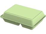 Pratica Scatola Per Menu "Togo"" Xl Con 3 Scomparti Nei Colori Nero, Marrone, Blu, Verde E Rosso - Da Gustare In Viaggio E Organizzare I Pasti Con Stile! Verde Socievole"