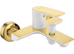 Mexen Alfa Batteria Da Bagno, Bianco/Oro - 745730-25