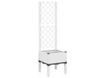 Vidaxl Fioriera Con Traliccio Bianco 40X40X142 Cm Pp