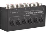 Mini Mixer Passivo Stereo A 6 Canali, Rca, Portatile, Senza Batteria, Con Controllo Del Volume