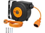 Vevor Avvolgicavo Retrattile, 9 M, 1000 W Cavo Di Alimentazione Retrattile Ad Alte Prestazioni Con Cavo Di Alimentazione Di 1 M, Protezione Contro Il Surriscaldamento E Fermacavo Regolabile, Per Montaggio A Soffitto O A Parete