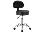 Sgabello Girevole Regolabile In Altezza Sgabello A Sella Rotolabile - Con Schienale - Portata Fino A 204 Kg - Sedia Ergonomica Da Ufficio