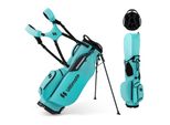 Borsa Da Golf Costway, Borsa Da Golf Con 5 Tasche, 8 Divisori E Copertura Antipioggia, Borsa Da Golf Leggera, Borsa Portamatite Portatile, Turchese