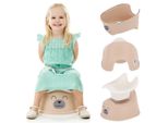 Vasino Per Bambini Vasino Di Apprendimento Vasino Trainer Wc Wc Per Bambini Orso Beige-Bianco Sun Baby