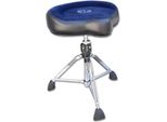 Sgabello A Sella Roc-N-Soc Per Tamburo Blu Con Schienale