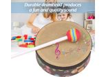 Tamburo A Mano Strumento A Percussione Per Musica Orff Strumento Portatile A Tamburo Con Bacchetta 6In