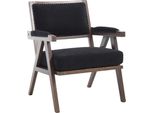Aiorber Sedia Da Salotto Moderna In Tessuto Con Struttura In Legno, Seduta Imbottita, Ideale Per Soggiorno, Camera Da Letto, Ufficio - Schwarz