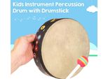Tamburo A Mano Strumento A Percussione Per Musica Orff Strumento Portatile Con Bacchetta 8In