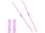 Keepdrum DA-P Bacchette In Acrilico 5B Rosa Con Portachiavi Rosa Lilla