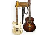 Supporto Da Parete Per Chitarra Keepdrum Ebony Per 2 Chitarre E Accessori