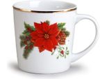 Thun 1794 Mug Thomas, 500 Ml, Stella Di Natale, Striscia Dorata, Thun