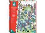 Janod Atelier - Set Magico Di Dinosauri Da Colorare Per Bambini