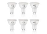 Zmh 6ER Lampadina Led GU10 Bianco Freddo 6W 5000K Apertura Del Fascio Luminoso 110°Spot