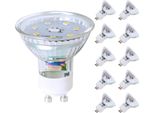 Zmh Led GU10 Lampadinalampada Bianco Caldo- 4,8W 4000K Bianco Neutroangolo Del Fascio Di Luce 110°Spot 10 Pz.