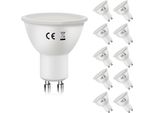Zmh 10ER Lampadina Led GU10 6W Bianco Caldo Angolo Di Emissione 110° Riflettore Spot