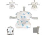 Cuscino Da Bagno Per Bambini Moni Sea Stars HA-B48, Tappetino Da Bagno, Clip In Plastica, Dalla Nascita Blu