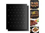 Tappeto Per Grigliate Bbq 33Cm X 40Cm Antiaderente Tappeto Per Grigliate Tappeto Per Arrosti Perforato Con Fori Di Drenaggio