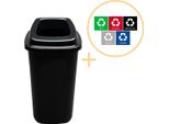 Plafor - Bidone Per Raccolta Differenziata 45 L - Riciclaggio - Nero
