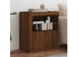 Maison Exclusive - Credenza Con Luci Led Effetto Rovere Marrone 60,5X37X67 Cm